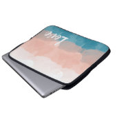 Ombre Rosa und Blau Liebe Graceful Gradient Laptopschutzhülle (Vorne Knopf)