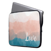 Ombre Rosa und Blau Liebe Graceful Gradient Laptopschutzhülle (Vorderseite Links)