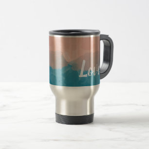 Ombre Rosa und Blau Liebe Graceful Gradient Reisebecher