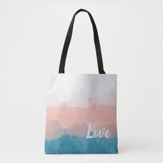 Ombre Rosa und Blau Liebe Graceful Gradient Tasche (Vorderseite)