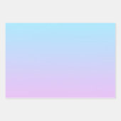 Ombré rosa und türkisfarben glänzen geschenkpapier set (Vorderseite 2)