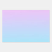 Ombré rosa und türkisfarben glänzen geschenkpapier set (Vorderseite)