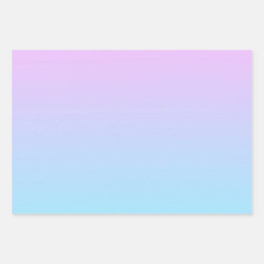 Ombré rosa und türkisfarben glänzen geschenkpapier set (Vorderseite)