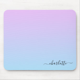 Ombré rosa und türkisfarben glänzen mousepad