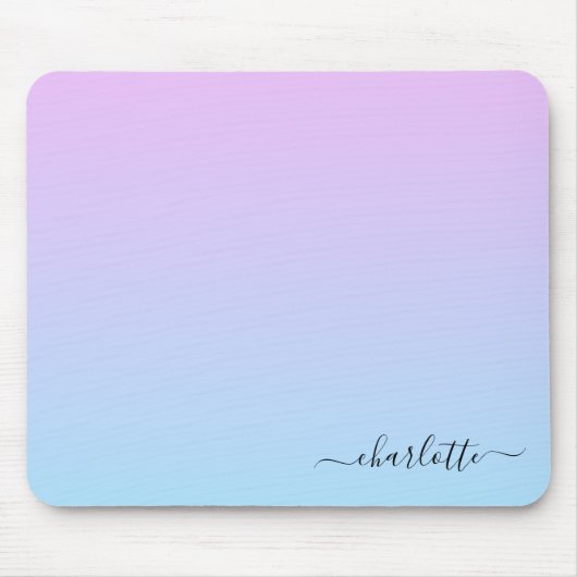 Ombré rosa und türkisfarben glänzen mousepad (Vorne)