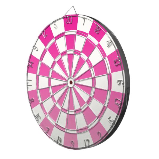 Ombre Rosa und Weiß Dartscheibe (Vorderseite rechts)