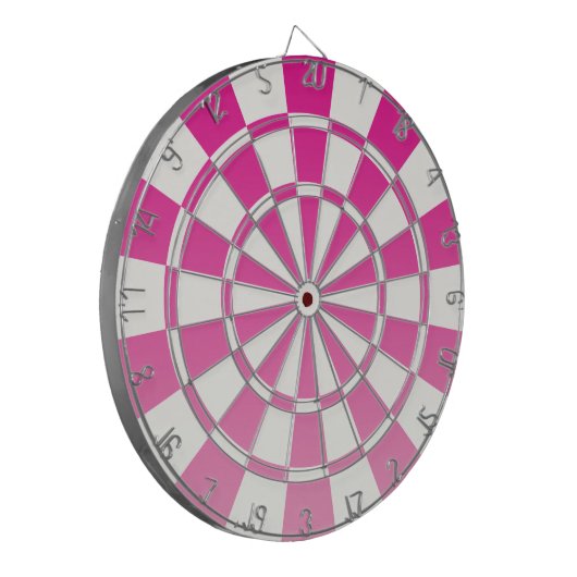 Ombre Rosa und Weiß Dartscheibe (Vorderseite Links)