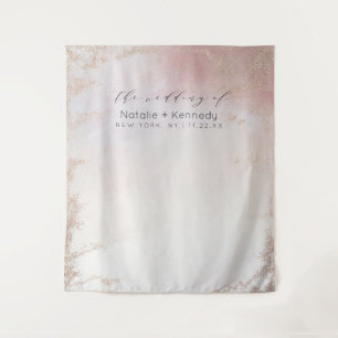 Ombre-Rouge-Fuchsia-Frost-Folie-Photobooth-Hinterg Wandteppich