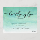 Ombre RSVP-Karte. Postkarte (Rückseite)