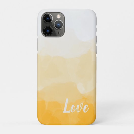 Ombre Saffron und Gelbe Liebe Case-Mate iPhone Hülle (Rückseite)