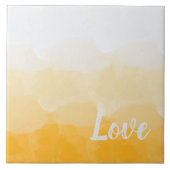 Ombre Saffron und Gelbe Liebe Fliese (Vorderseite)