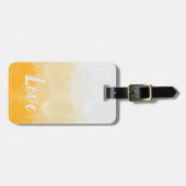 Ombre Saffron und Gelbe Liebe Gepäckanhänger (Vorderseite horizontal)