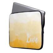 Ombre Saffron und Gelbe Liebe Laptopschutzhülle (Vorderseite Links)
