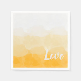 Ombre Saffron und Gelbe Liebe Serviette