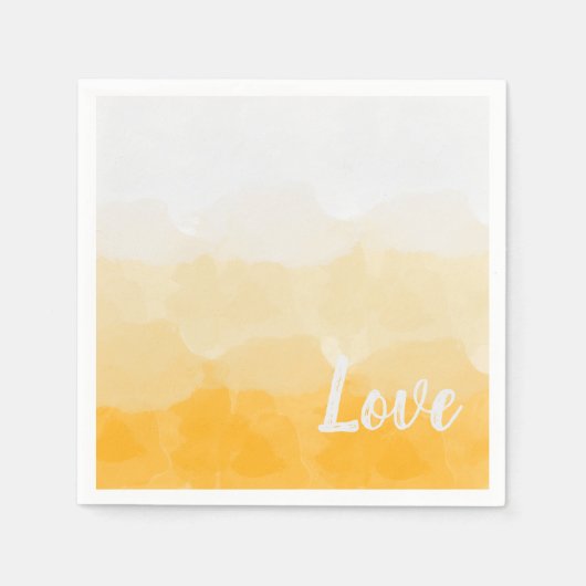Ombre Saffron und Gelbe Liebe Serviette (Vorderseite)
