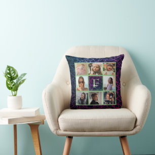 Ombre Sage Foto Collage Throw Kissen