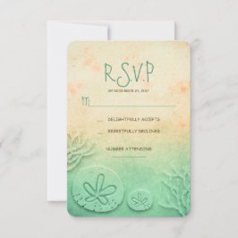Ombre Sandstrand Hochzeit RSVP Karten