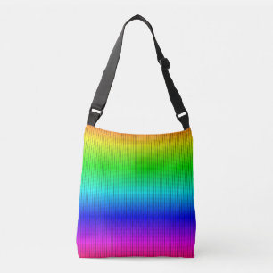 Ombre schattierte Regenbogen-Neon-Gitter Tragetaschen Mit Langen Trägern