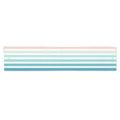 Ombre Sea Shore Strip & Personalisiert Monogram Kurzer Tischläufer (Horizontal)