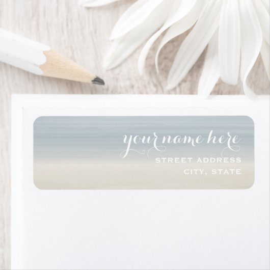 Ombre Shore Address Label (Insitu)