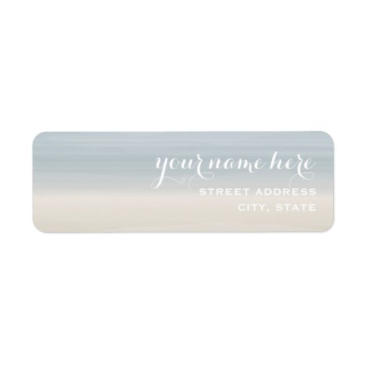Ombre Shore Address Label (Vorne)