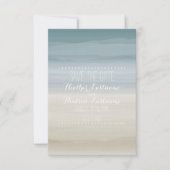 Ombré Shore Beach Wedding Save the Date (Vorderseite)