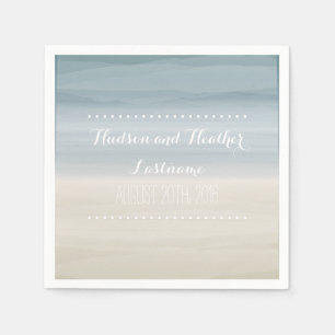Ombre Shore Wedding Napkins Serviette