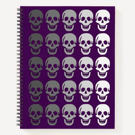 Ombre Skulls, Lila Notizblock (Vorderseite)