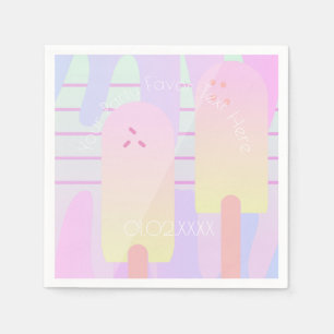 Ombre-Sommer-Spaß-Eispops Serviette