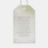 Ombre Spring Green Gold Foil Bridal Display Dusche Geschenkanhänger (Rückseite)