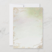Ombre Spring Green Gold Foil Mattiertes Brautparty Einladung (Rückseite)