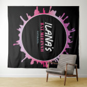 Ombre Spritzer Bat Bar Mitzvah Foto-Op Hintergrund Wandteppich (Beispiel (Horizontal))