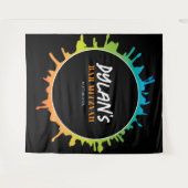 Ombre Spritzer Bat Bar Mitzvah Foto-Op Hintergrund Wandteppich (Vorderseite (Horizontal))