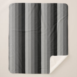 Ombre Streifen in Grautönen Sherpadecke