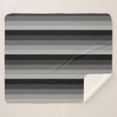 Ombre Streifen in Grautönen Sherpadecke (Vorderseite (Horizontal))