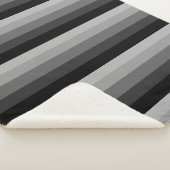 Ombre Streifen in Grautönen Sherpadecke (3/4)