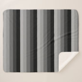 Ombre Streifen in Grautönen Sherpadecke (Vorderseite (Horizontal))