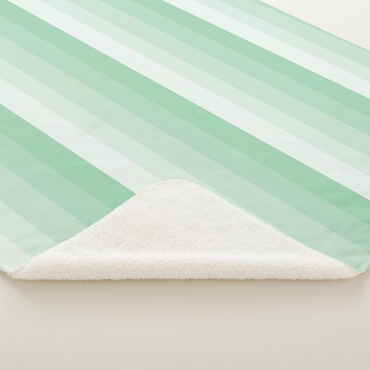 Ombre Streifen in Jadegrün Sherpadecke (3/4)