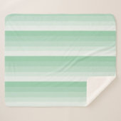 Ombre Streifen in Jadegrün Sherpadecke (Vorderseite (Horizontal))