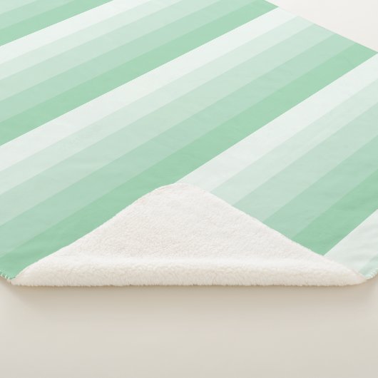 Ombre Streifen in Jadegrün Sherpadecke (3/4)