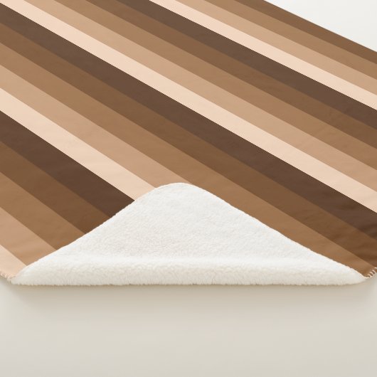Ombre-Streifen in kaffebräunlichen Tönen Sherpadecke (3/4)