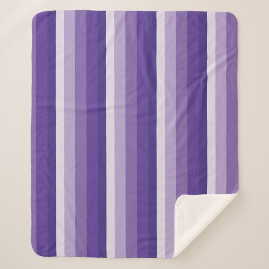 Ombre Streifen in lila Tönen Sherpadecke (Vorderseite)