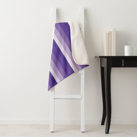 Ombre Streifen in lila Tönen Sherpadecke (Beispiel)