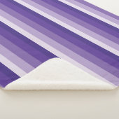 Ombre Streifen in lila Tönen Sherpadecke (3/4)
