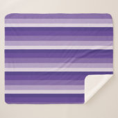 Ombre Streifen in lila Tönen Sherpadecke (Vorderseite (Horizontal))