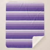 Ombre Streifen in lila Tönen Sherpadecke (Vorderseite)