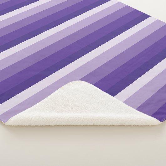 Ombre Streifen in lila Tönen Sherpadecke (3/4)