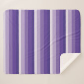 Ombre Streifen in lila Tönen Sherpadecke (Vorderseite (Horizontal))