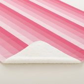 Ombre Streifen in Rosa Sherpadecke (3/4)