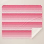 Ombre Streifen in Rosa Sherpadecke (Vorderseite (Horizontal))